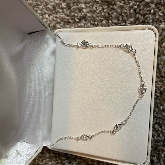 Sterling Silver & Cubic Zirconia 20” Necklace - Picture 2 of 4